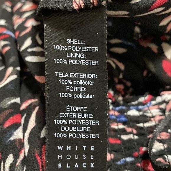 White House Black Market Scattered Print Boho Dress Bell Sleeve Sz 2 - Picture 12 of 13